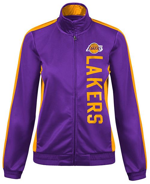 G Iii Sports Women S Los Angeles Lakers Backfield Track Jacket Reviews Sports Fan Shop By Lids Women Macy S