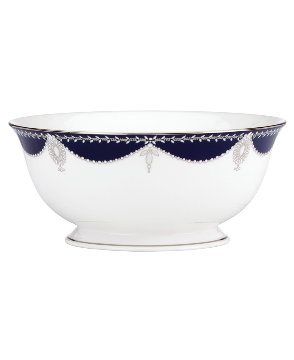 Marchesa by Lenox Dinnerware, Empire Indigo Serving Bowl   Fine China