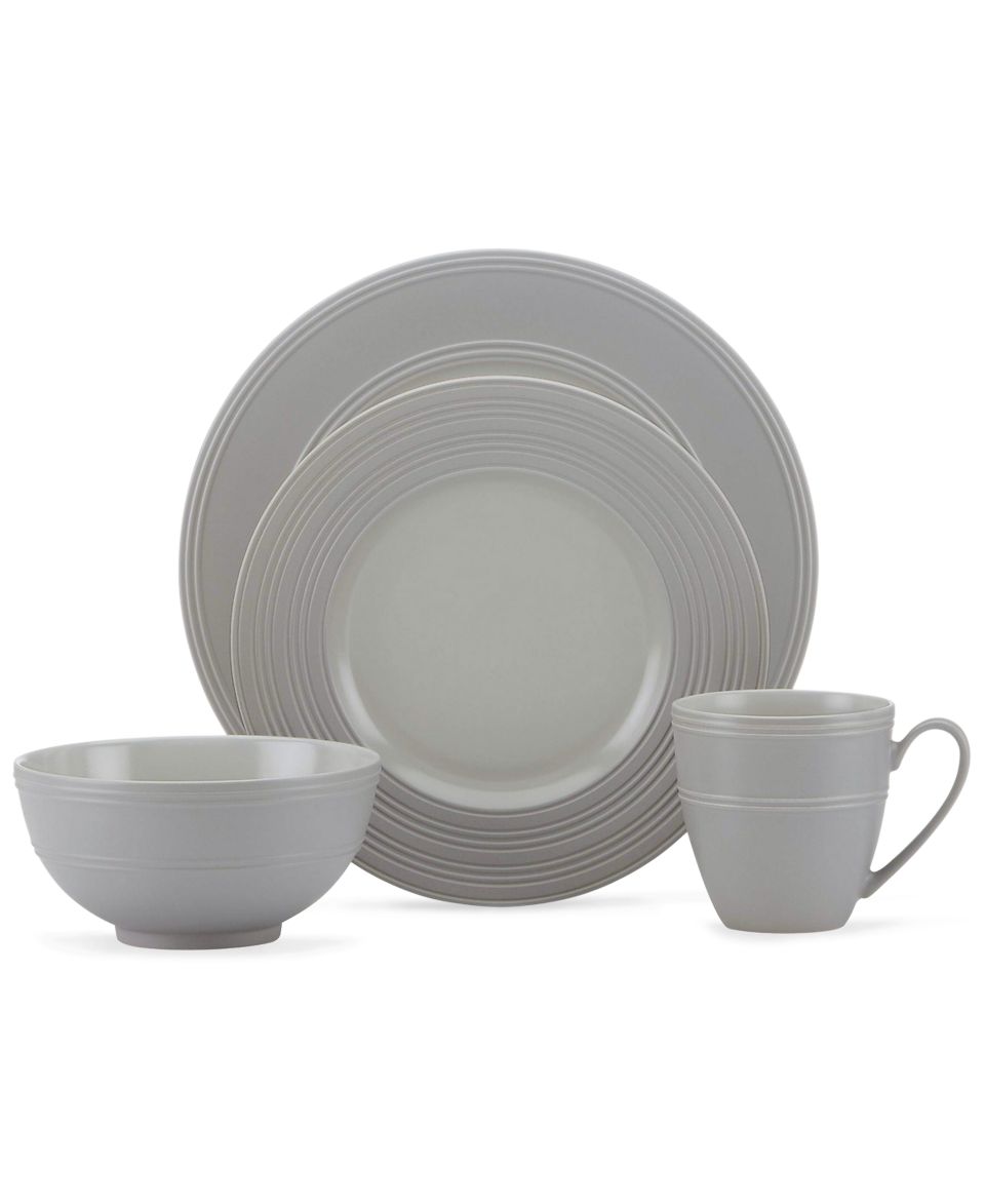 Mikasa Dinnerware, Crisscross Grey Collection   Casual Dinnerware