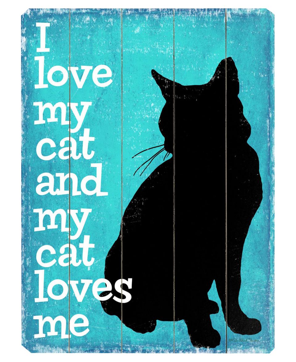 ArteHouse Wall Art, Heart My Cat Wooden Sign by Lisa Weedn   Wall Art