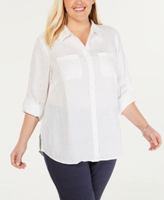 macys plus size tops