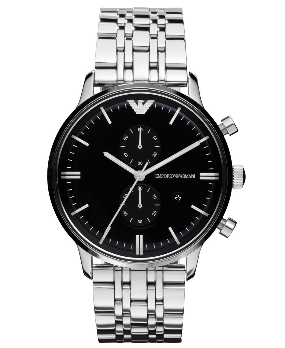 Emporio Armani Watch, Chronograph Stainless Steel Bracelet 43mm AR0389