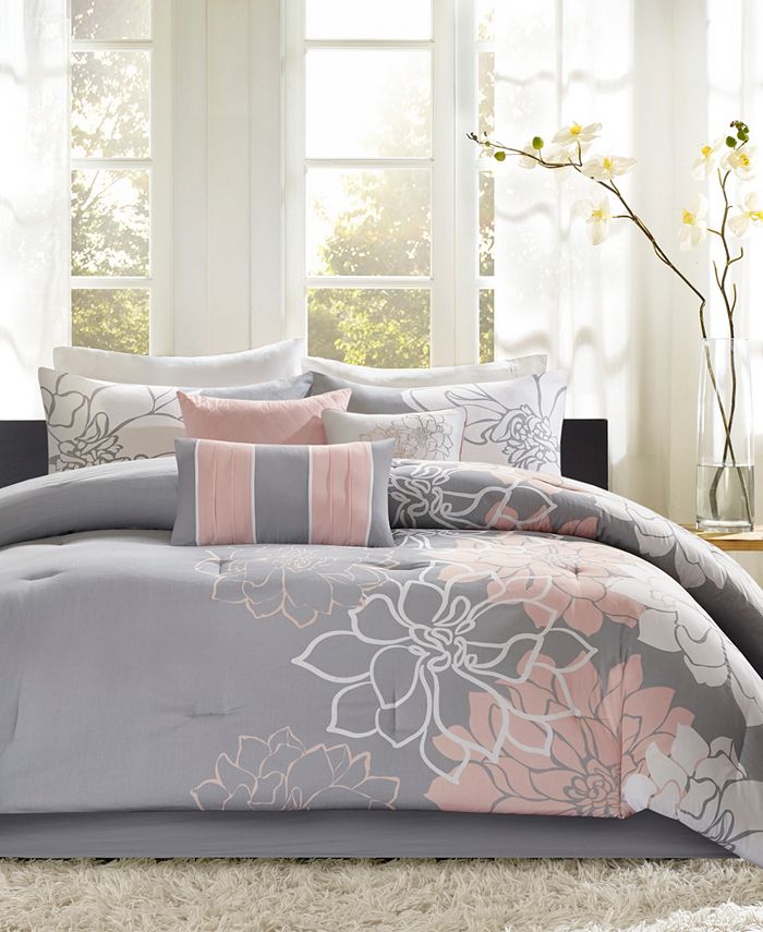 Madison Park Lola Cotton 7 Pc King Comforter Set Reviews Bed In A Bag Bed Bath Macy S