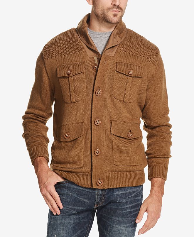 Weatherproof Vintage Men's 4-Pocket Fleece-Lined Sweater & Reviews ...