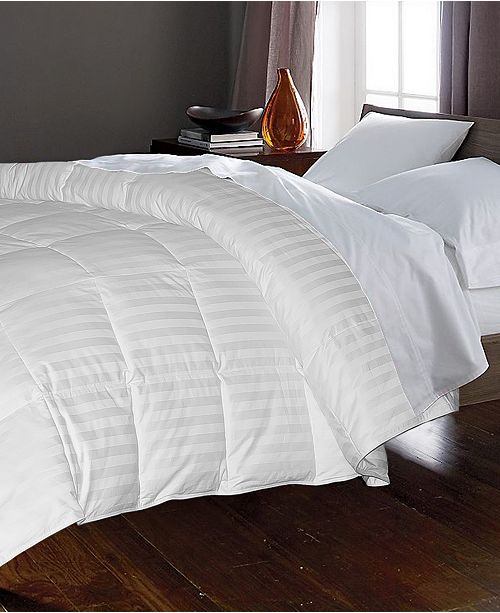 Blue Ridge 350 Thread Count Cotton Damask White Goose Down Feather Comforter Collection Reviews Comforters Bed Bath Macy S