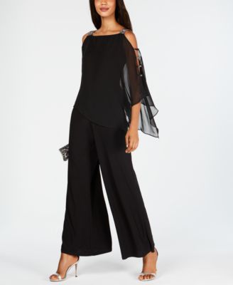 macy's black jumpsuit petite