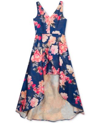 rare editions floral high low dress