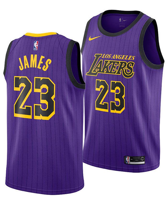 Nike Lebron James Los Angeles Lakers City Edition Swingman Jersey 2018 Big Boys 8 20 Reviews All Kids Sports Fan Shop Macy S
