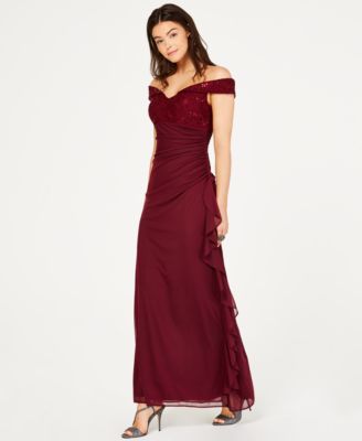 betsy and adam one shoulder a line gown