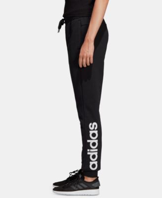 adidas linear slim fit cotton joggers ladies
