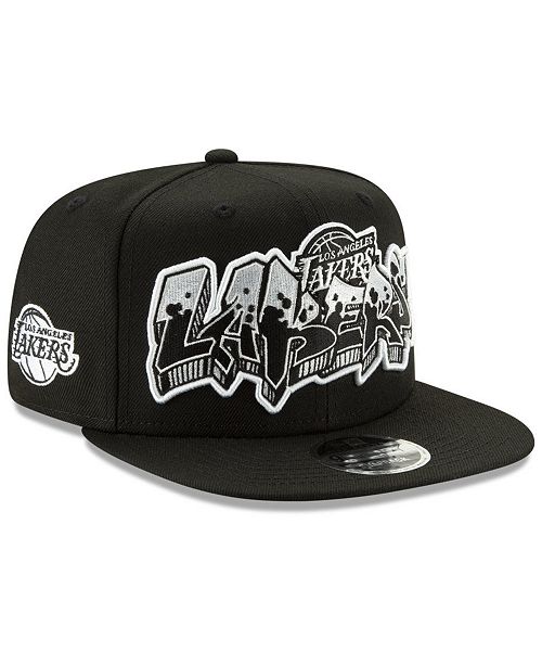 New Era Los Angeles Lakers Retroword Black White 9fifty Snapback Cap Reviews Sports Fan Shop By Lids Men Macy S