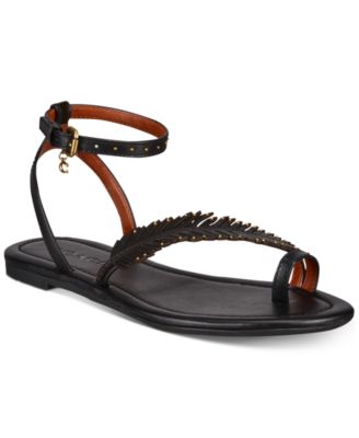 COACH Lily Flat Feather Sandals 