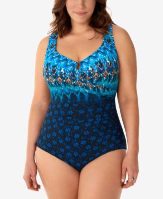 macys bathing suits plus size