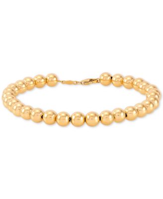 14kt gold bead necklace