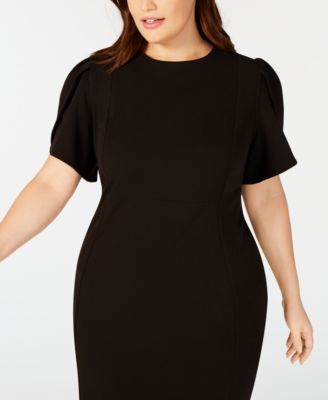 calvin klein plus size black dress