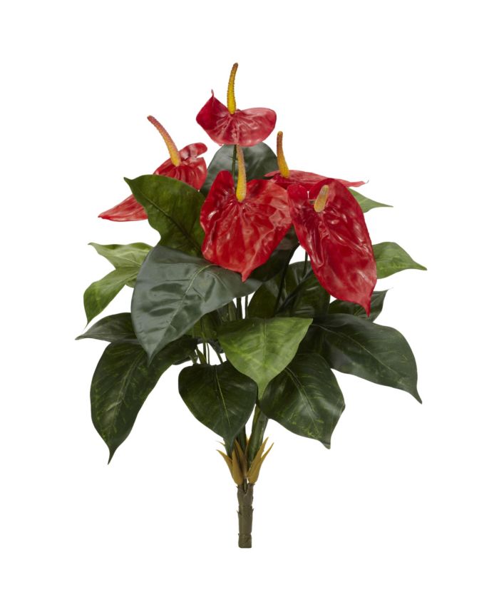 Nearly Natural 18" Anthurium Artificial Plant, Set of 4 & Reviews - Home - Macy's