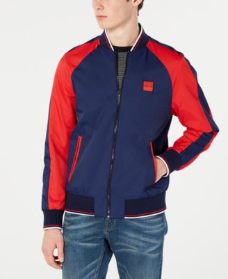 calvin klein red bomber jacket