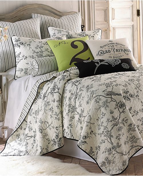 Levtex Home Black Toile Twin Quilt Set Reviews Quilts Bedspreads Bed Bath Macy S