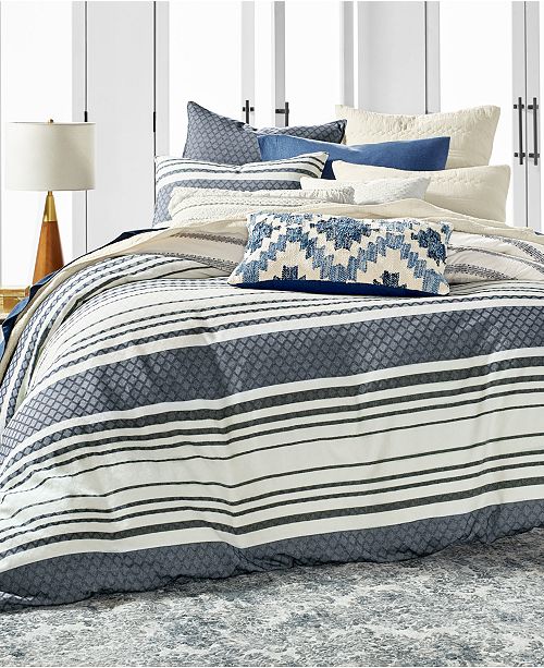 Lucky Brand Closeout Stripe Bed 3 Pc Full Queen Comforter Set Created For Macy S Reviews Comforters Fashion Bed Bath Macy S