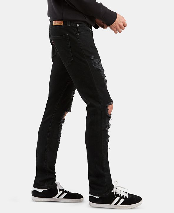 levis black ripped jeans