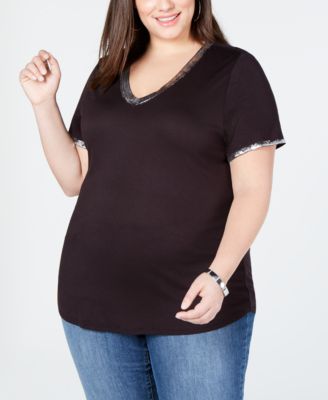 macy's inc plus size tops