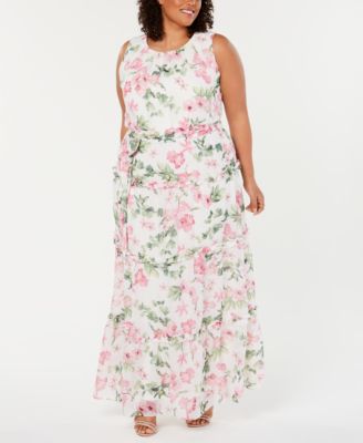 ruffle maxi dress plus size