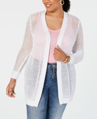 open knit cardigan
