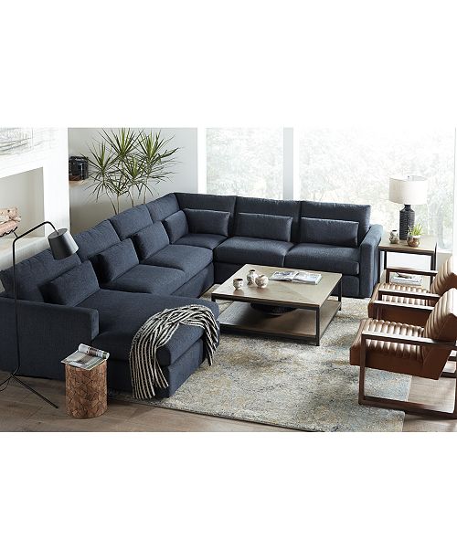 Hotel Collection Canillo Fabric Sectional Sofa Collection Created For Macy S Reviews Furniture Macy S