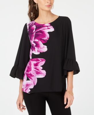 macys bell sleeve tops