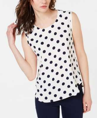 polka dot sleeveless top