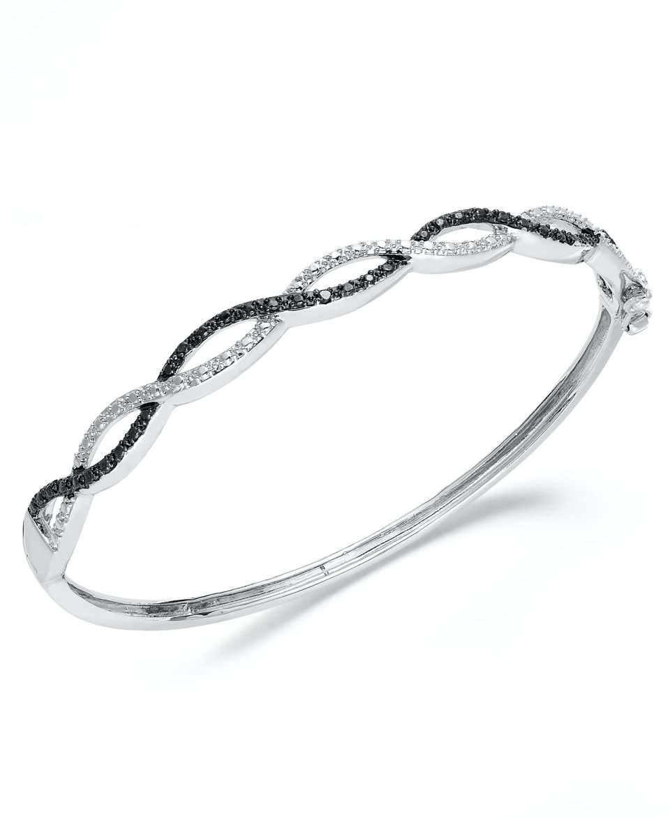 Victoria Townsend Sterling Silver Bracelet, Black and White Diamond