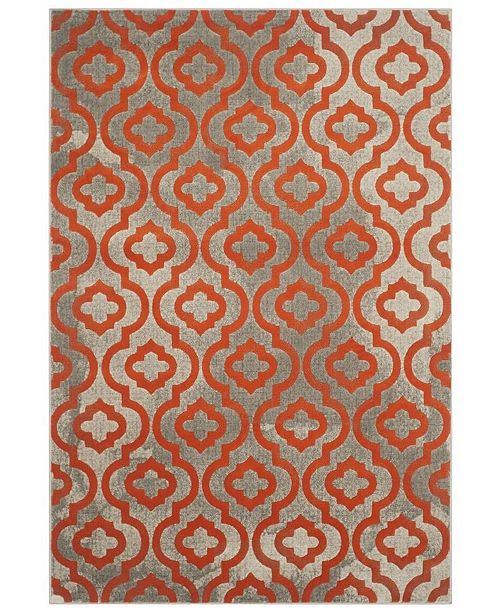 Safavieh Porcello Light Gray And Orange 10 X 14 Area Rug Reviews Rugs Macy S