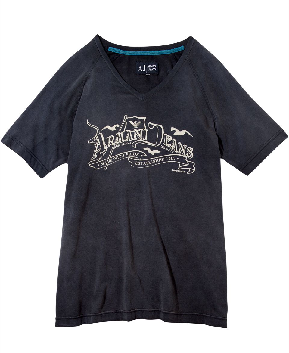 Armani Jeans T Shirt, Exclusive V Neck Tee