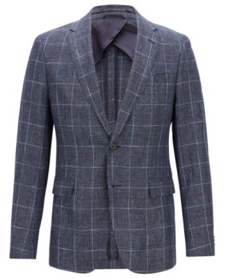 hugo boss checked blazer