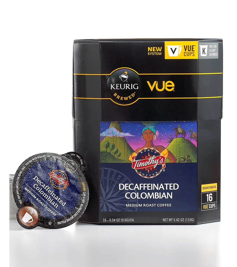 Keurig 9328 VueCup Portion Packs, 16 Count Timothys Colombian Decaf