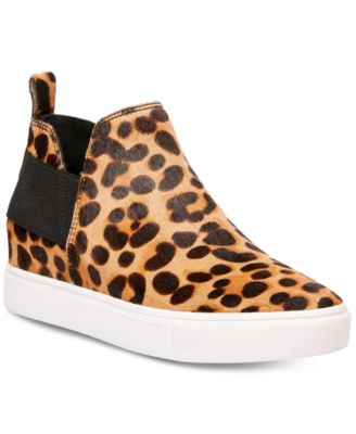 steve madden leopard wedge sneakers