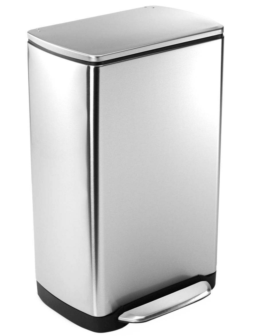 simplehuman Steel Bar Rectangular Trash Can, 55L   Kitchen Gadgets