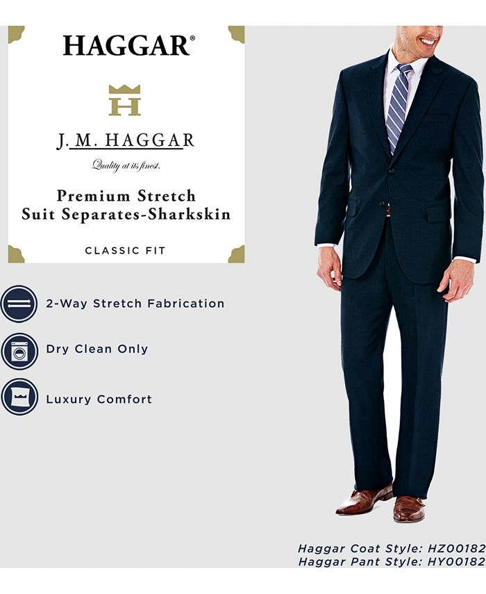 Haggar J.M. Men’s Classic/Regular Fit Stretch Sharkskin Suit Separates ...