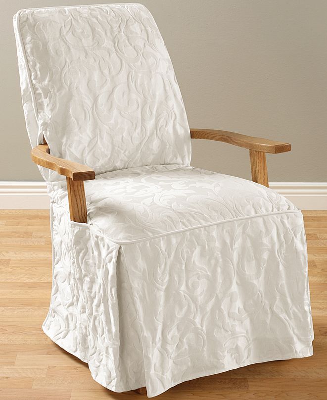 Sure Fit Matelasse Damask Dining Room Chair Slipcover & Reviews