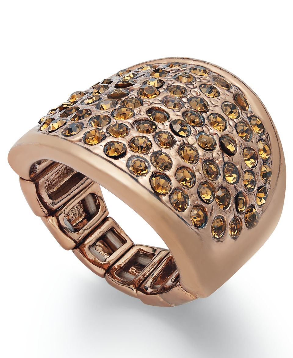Robert Lee Morris Ring, Gold Tone Sculptural Circle Ring