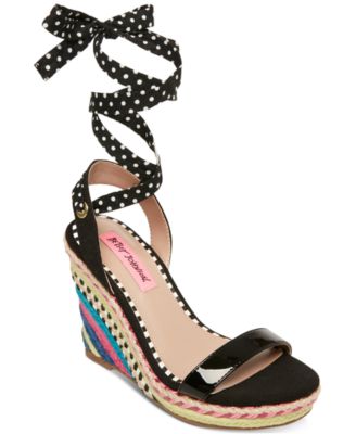 Betsey Johnson Colvin Tie-Up Wedge 