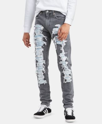 ripped stacked jeans