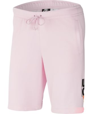 nike fleece shorts pink
