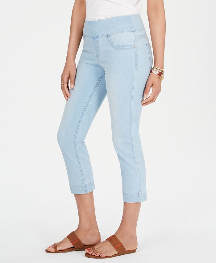 womens pull on capri jeans