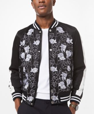 michael kors floral bomber jacket