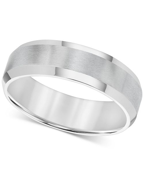 Triton Men S Stainless Steel Ring Smooth Comfort Fit Wedding Band Reviews Rings Jewelry Watches Macy S