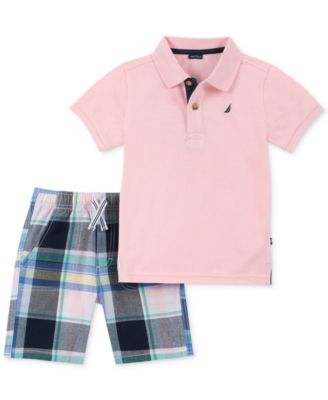 baby boy pink polo shirt