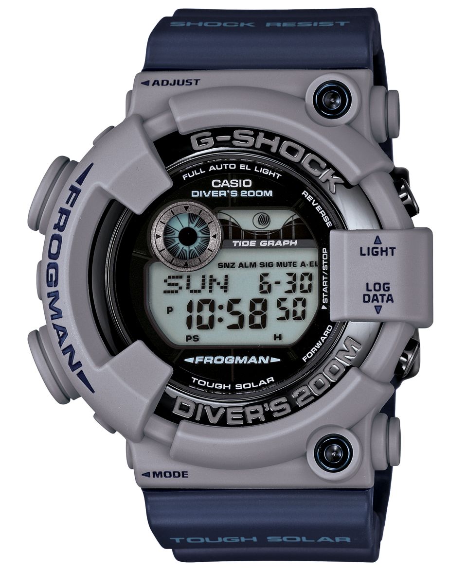 Shock Watch, Mens Digital Frogman Blue Resin Strap 52x50mm GF8250ER