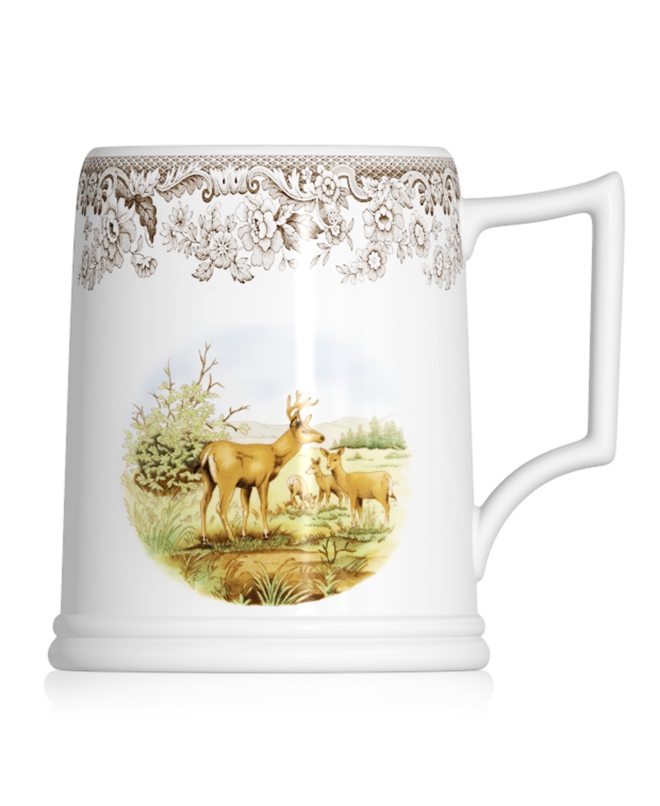 Spode Dinnerware, Woodland Tankard Beer Mug Mule Deer