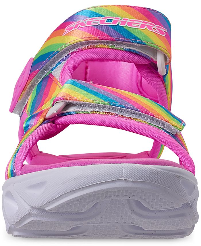 Skechers Little Girls' Hypno-Splash - Rainbow Lights Light-Up Athletic ...